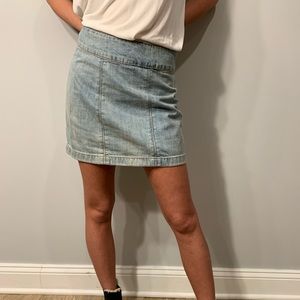 Free People Jean Skirt